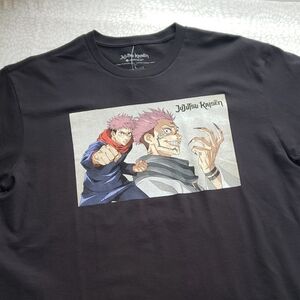 Jujutsu Kaisen Yuji Sukuna Short Sleeve Black Tee Shirt Anime Size L NWT